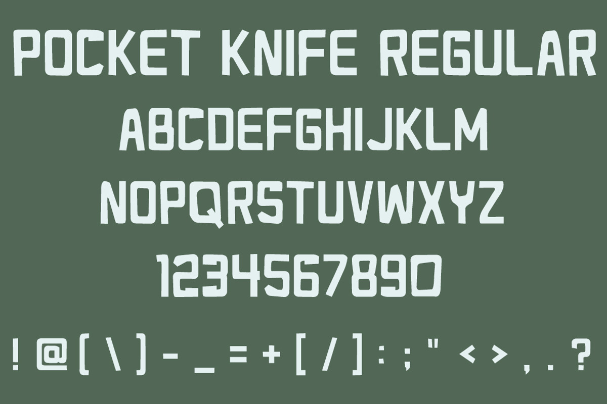 Pocket Knife - Font in Four Styles preview 2