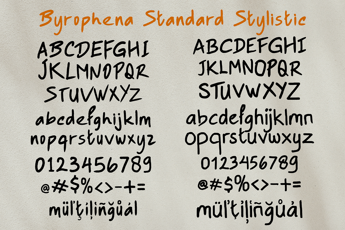 Byrophena Brush Fontduo, a Handwritten Font by madeDeduk (Photo 6 of 10)