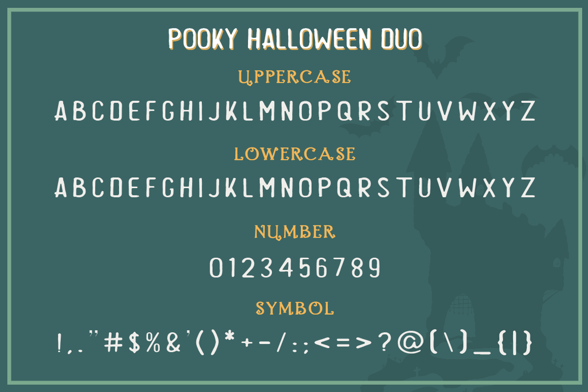 Pooky Halloween Font Due + Extras, a Font by GlitzyGrapix (Photo 7 of 8)