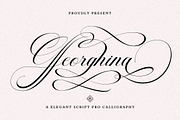 Georghina Script Pro, a Script Font by Has_rizal (Thumbnail 1 of 15)