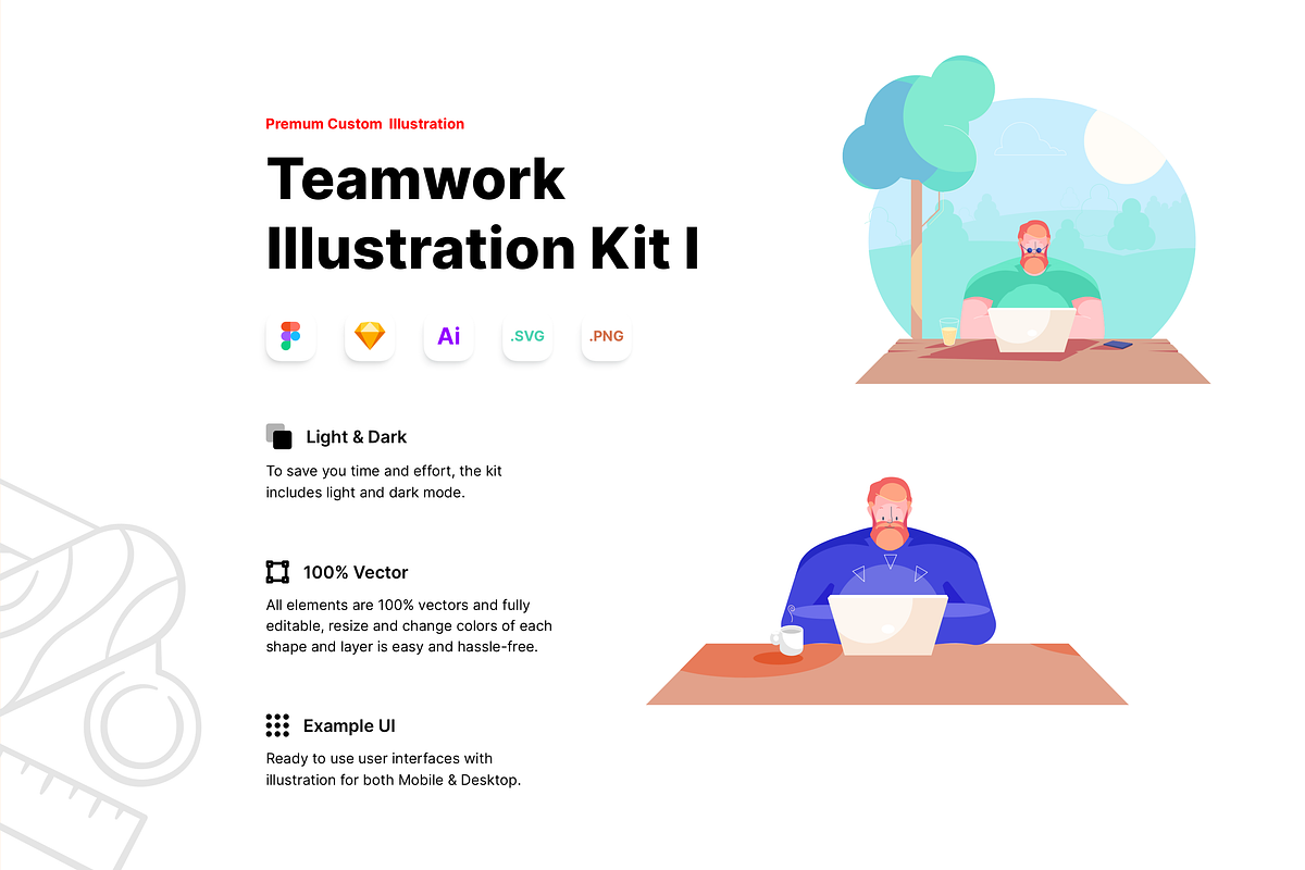 Teamwork Premium Illustration Kit I, an Illustration by Base Design Studio (Photo 2 of 3)