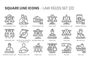 Square line icons, an Outline Icon by Howcolour (Thumbnail 24 of 85)