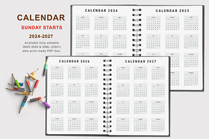 2024 Monday & Sunday Starts Planner