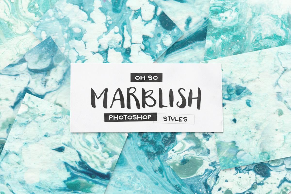 100 PS Marble Paper Layer Styles! preview 2