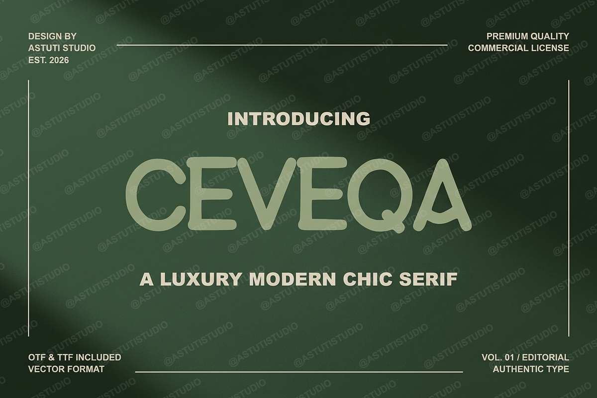 Ceveqa - Elegant Serif Font, a Serif Font by Astuti Studio (Photo 2 of 25)