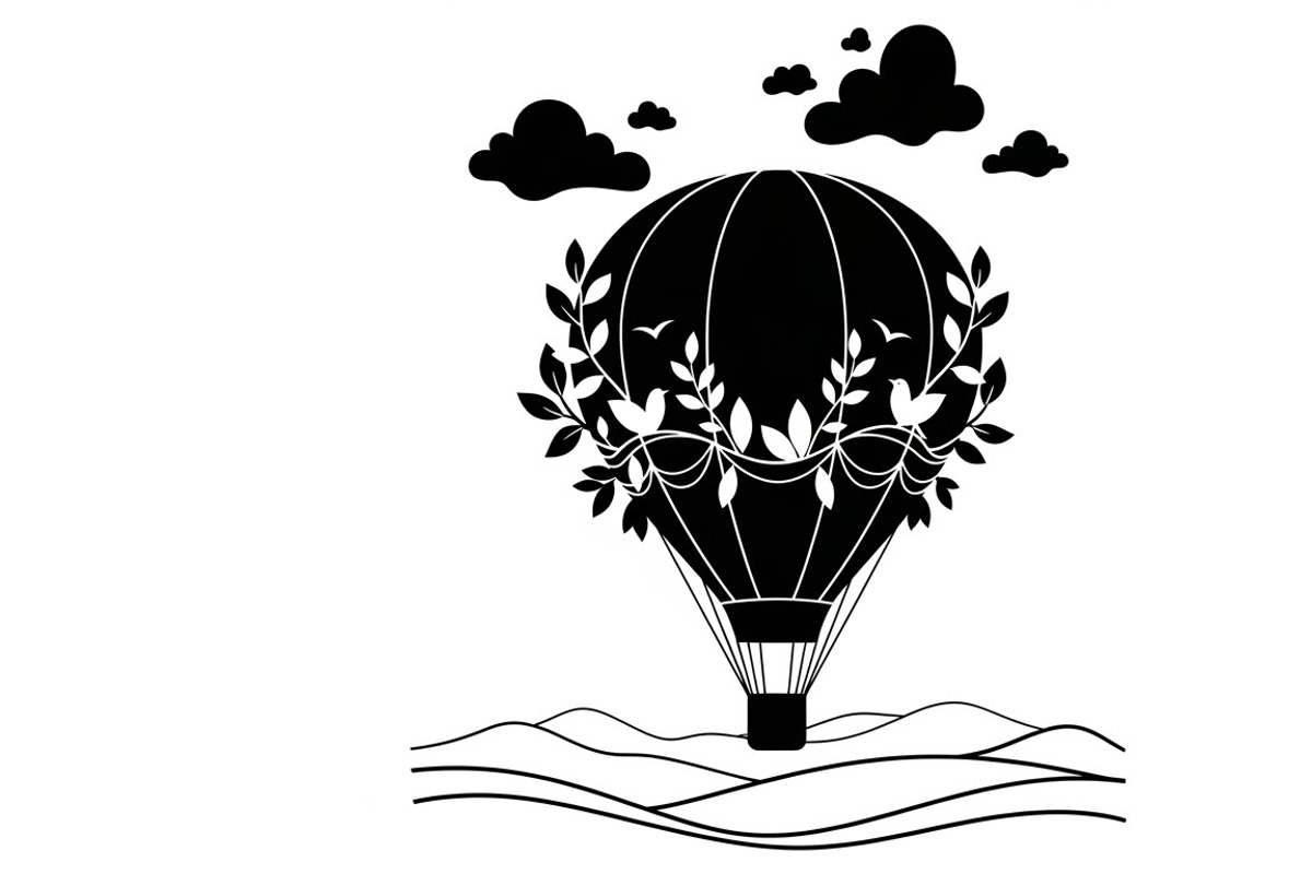 hot air balloon silhouettes, an Illustration by Amazin_art (Photo 18 of 31)
