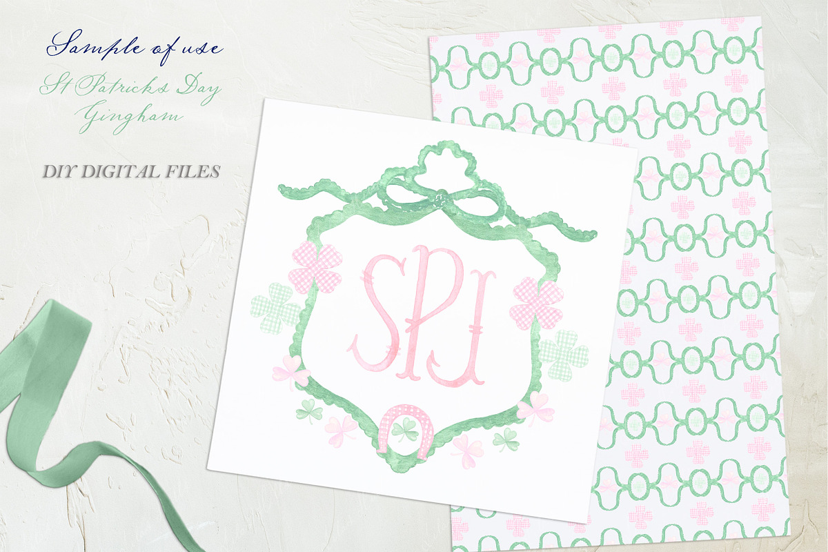 St Patrick's Day  Gingham Crest, a Graphic by LABFcreations (Photo 3 of 4)