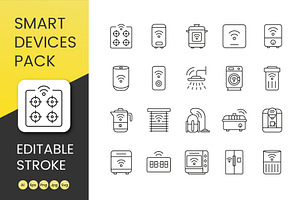 Smart Devices Icon Pack, an Outline Icon by Grand Design