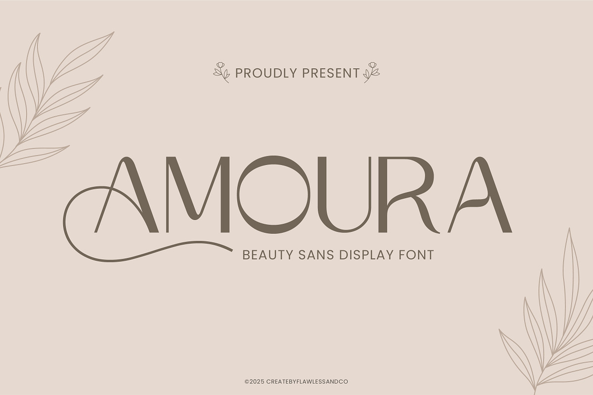 Amoura - Beauty Sans Serif Font, a Sans Serif Font by Flawless And Co (Photo 1 of 10)