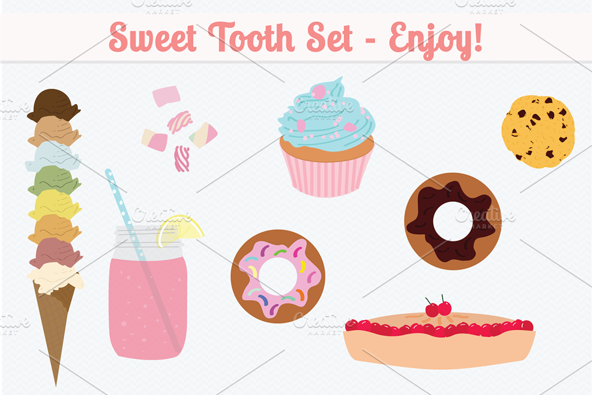 Web Elements - Sweet Tooth Set, a Templates & Theme by Patricia's Design Goodies