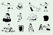 Summer Picnic. Line Graphic, a Person Illustration by Schumacher Shop (Thumbnail 13 of 13)