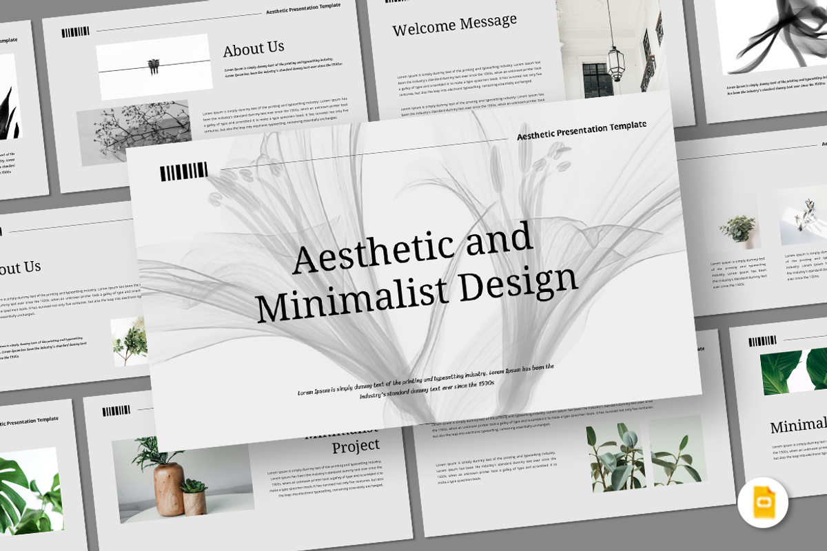 Aesthetic & Minimalist Google Slides, a Presentation Template by QR Design Studio (Photo 1 of 3)