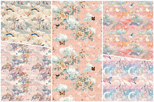 Heavenly Blooms Seamless Pattern