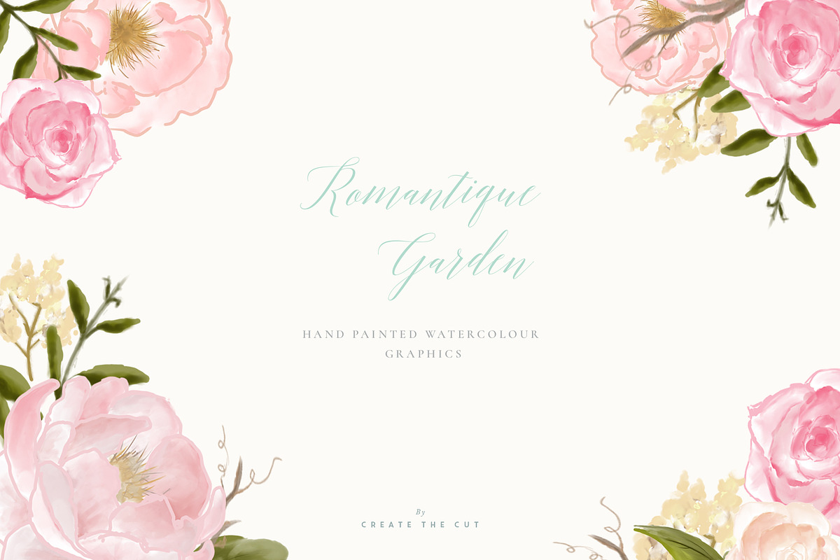 Flower Clip Art - Romantique Garden, an Illustration by Create The Cut (Photo 1 of 3)