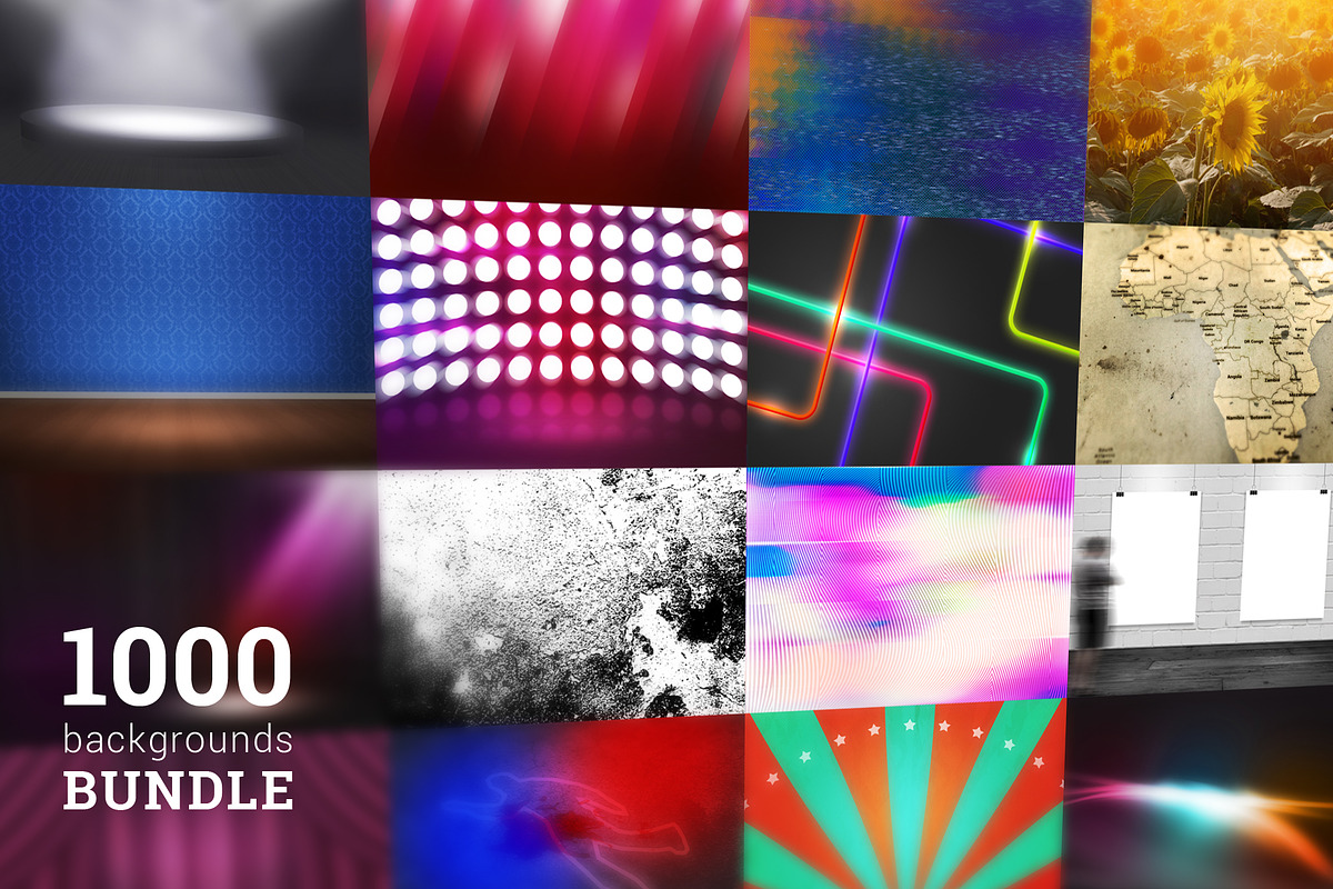 1000 Backgrounds Big Bundle, a Texture Graphic by Krukowski Graphics