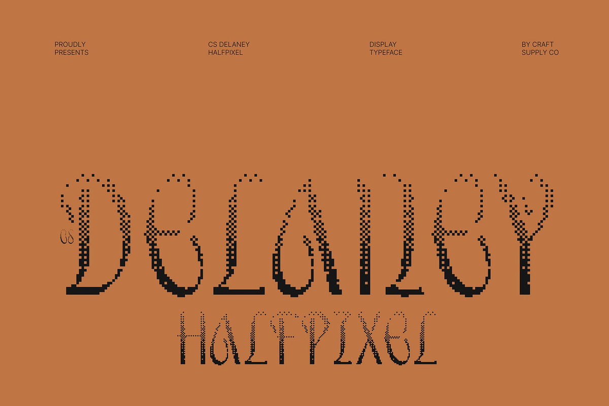 CS Delaney Halfpixel, a Sans Serif Font by Craft Supply Co. (Photo 1 of 8)