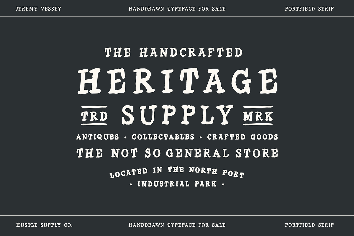 Portfield - A Hand Drawn Serif, a Handwritten Font by Hustle Supply Co. (Photo 4 of 15)