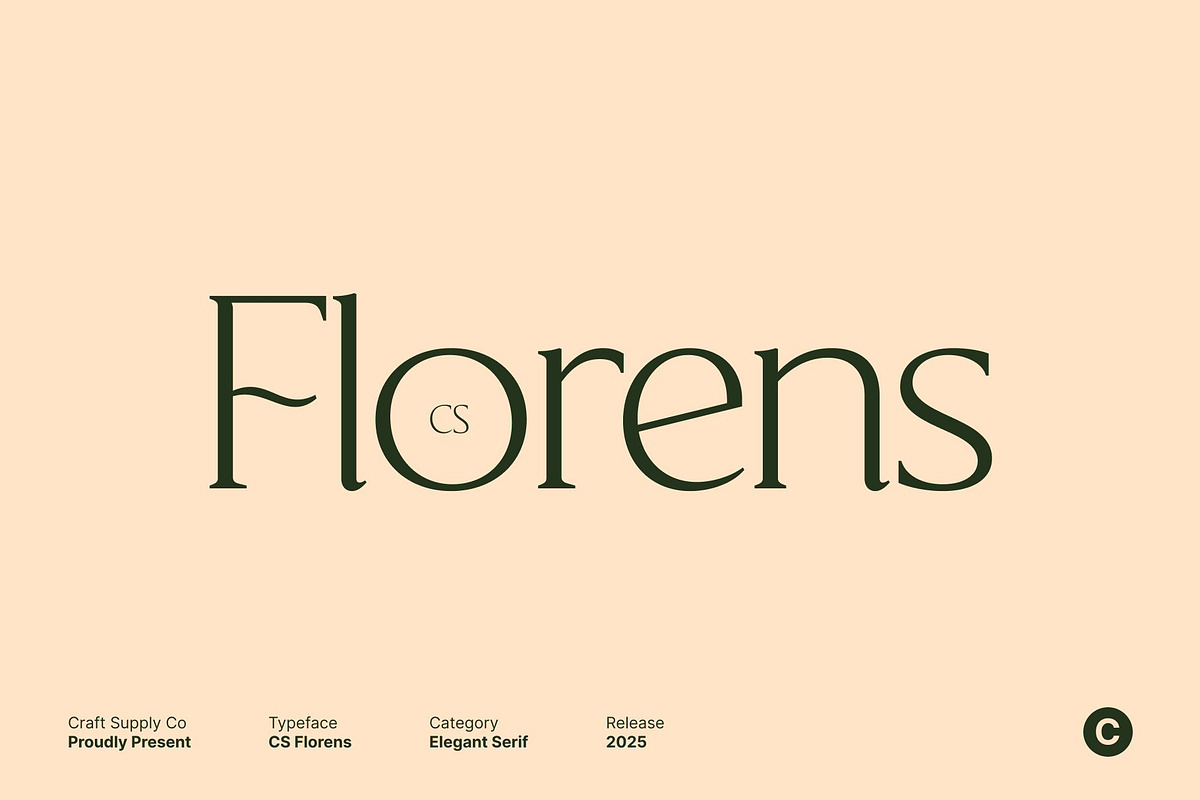 CS Florens – Elegant Serif Font, a Serif Font by Craft Supply Co. (Photo 1 of 8)