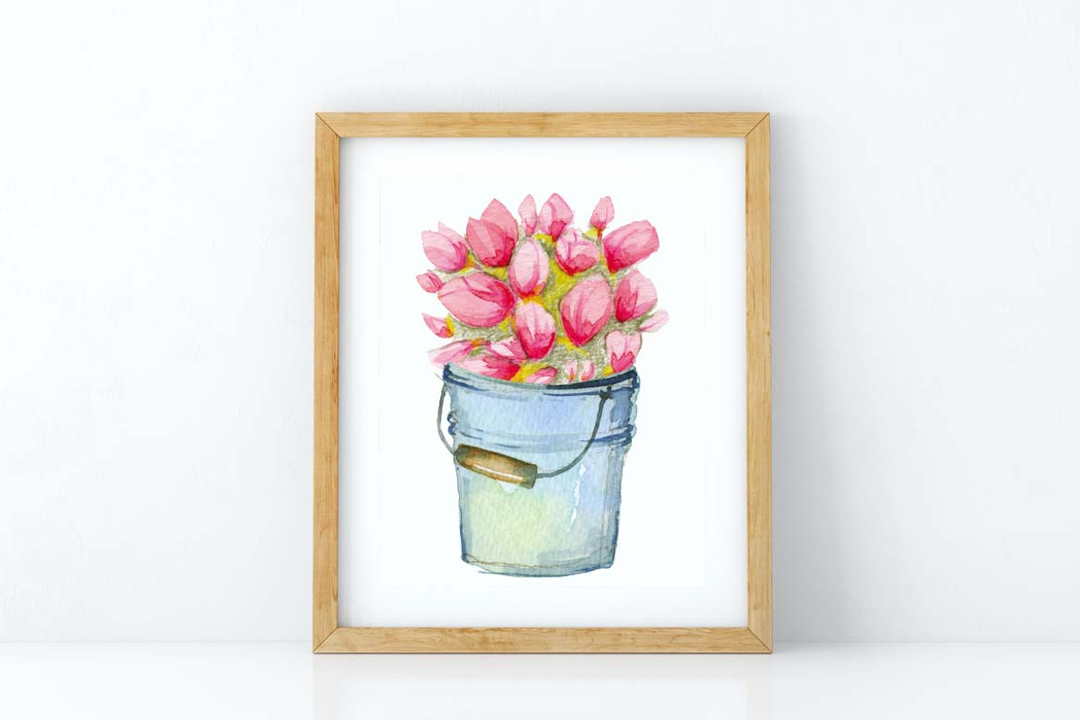 Watercolor flower shop, mother's day, a Texture Illustration by swiejko (Photo 4 of 6)