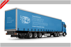 Pharmaceutical Delivery Truck Mockup, a Device Mockup by Bruno's Shop