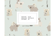 Motherhood hugs koala animal pattern, a Pattern Graphic by Milatoo (Thumbnail 3 of 4)