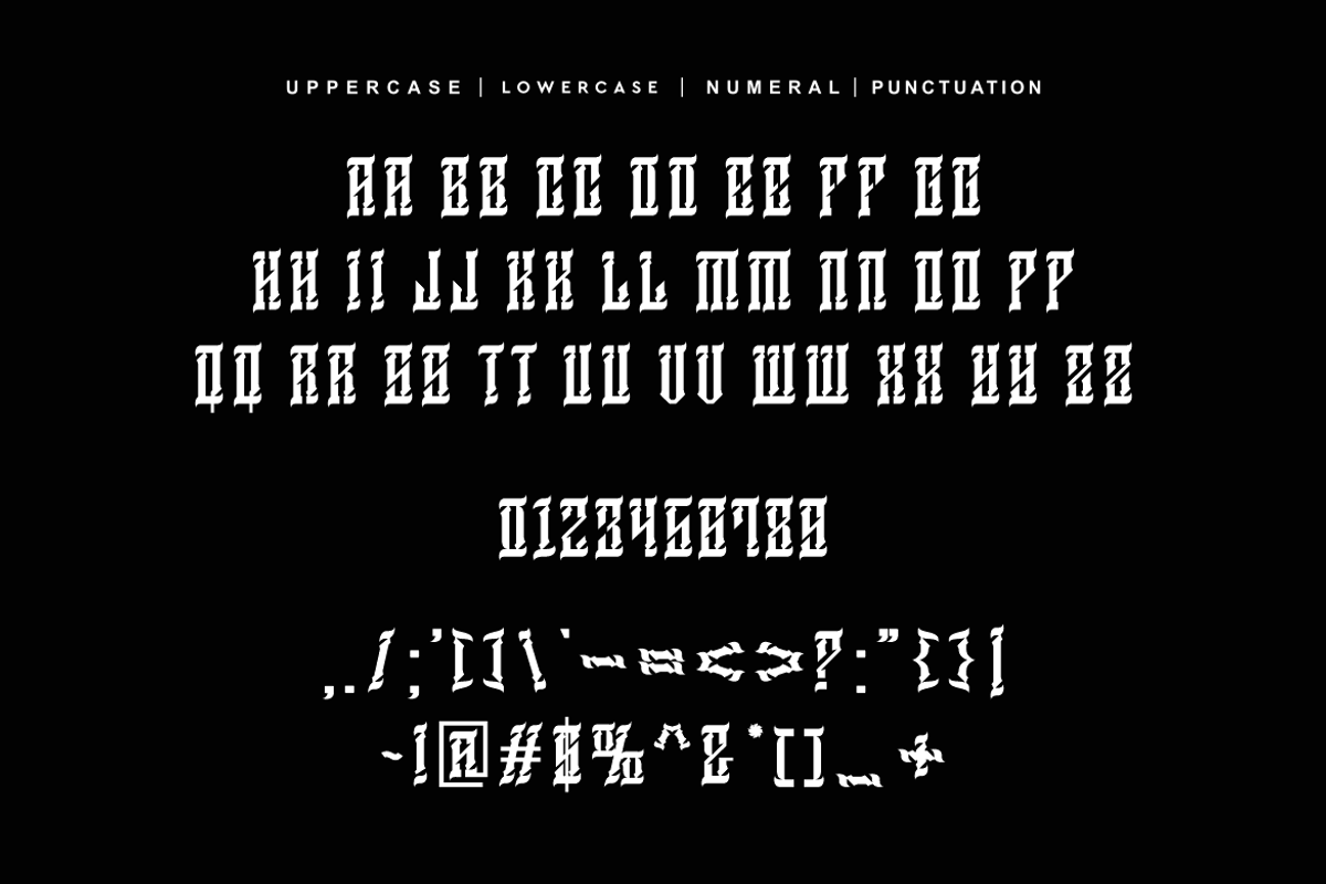 Black Gevopar - Gothic Font, a Blackletter Font by QR Design Studio (Photo 5 of 9)