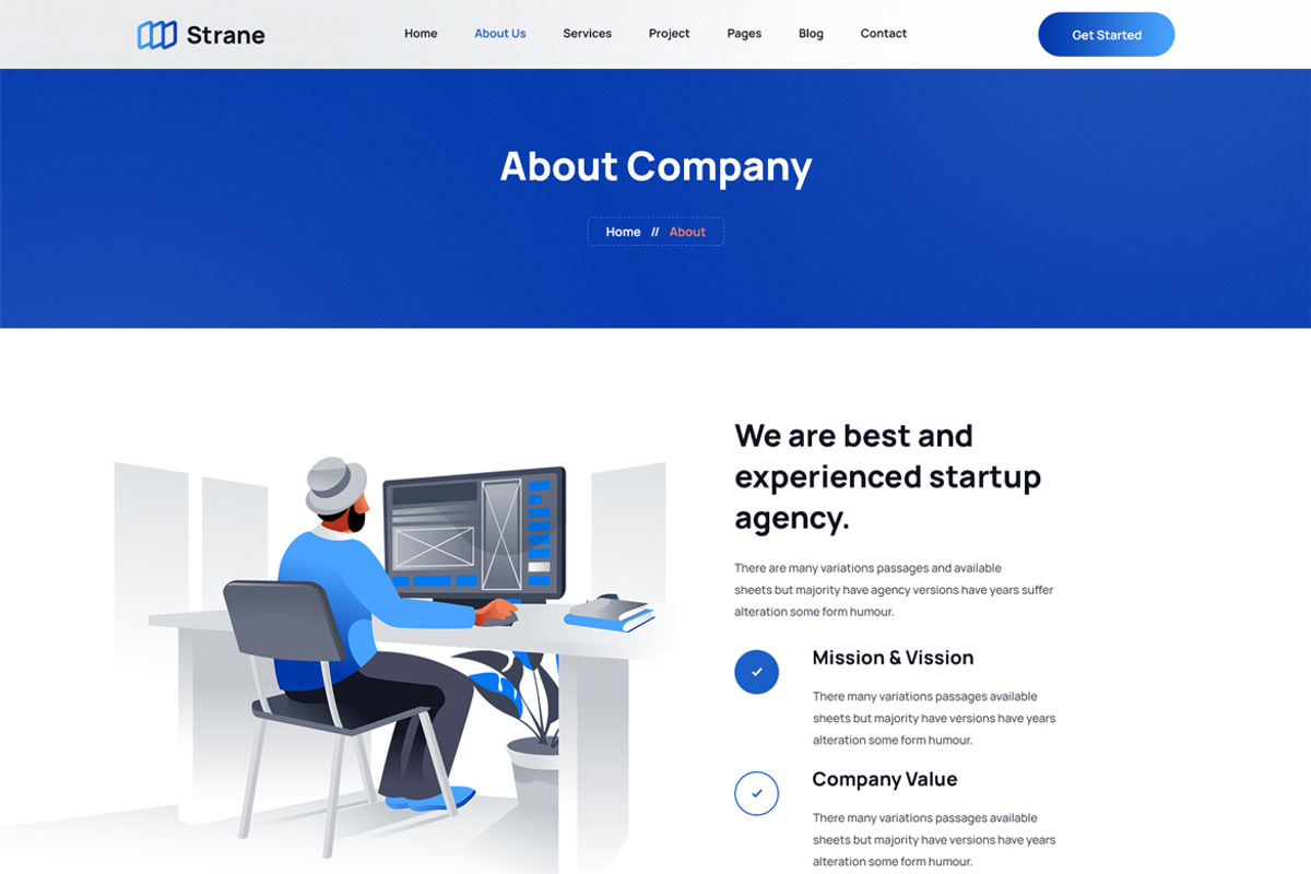 Startup Agency Template - Strane, a Bootstrap Template by HasThemes (Photo 3 of 3)