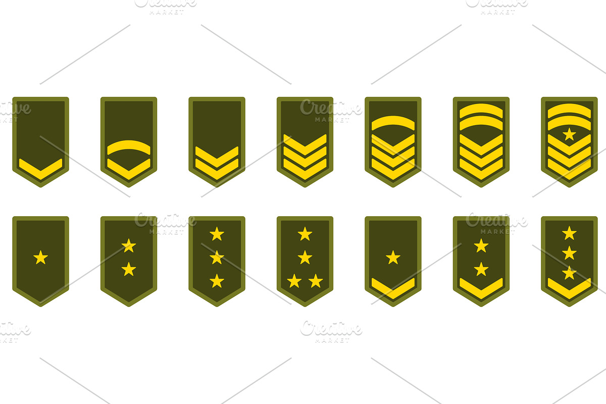 Military Badge Insignia Green Symbol, an Object Illustration by Gentle Studio