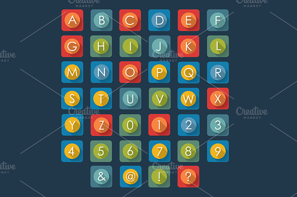 Flat Design Alphabet