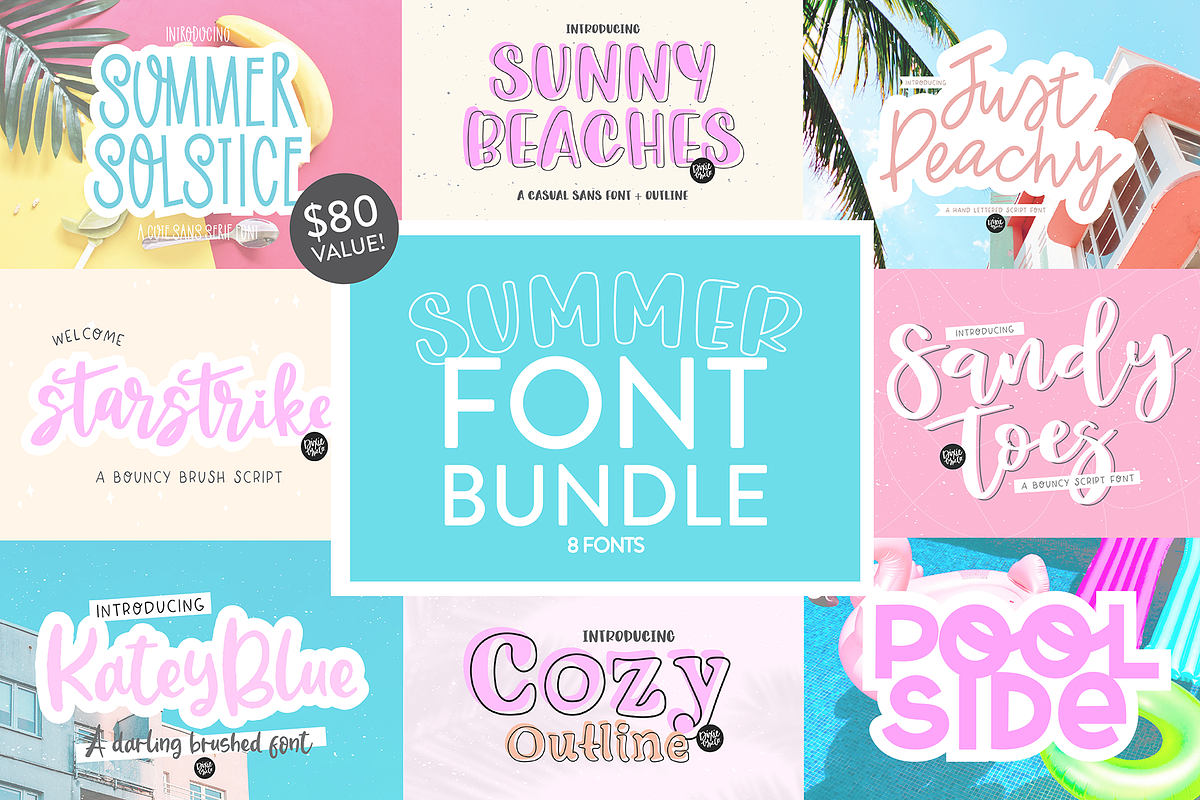 SUMMER Font Bundle - Hand Lettered, a Script Font by Blush Font Co. (Photo 1 of 12)