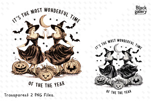 Vintage Halloween Witch PNG, a Graphic by Clipart Bloom