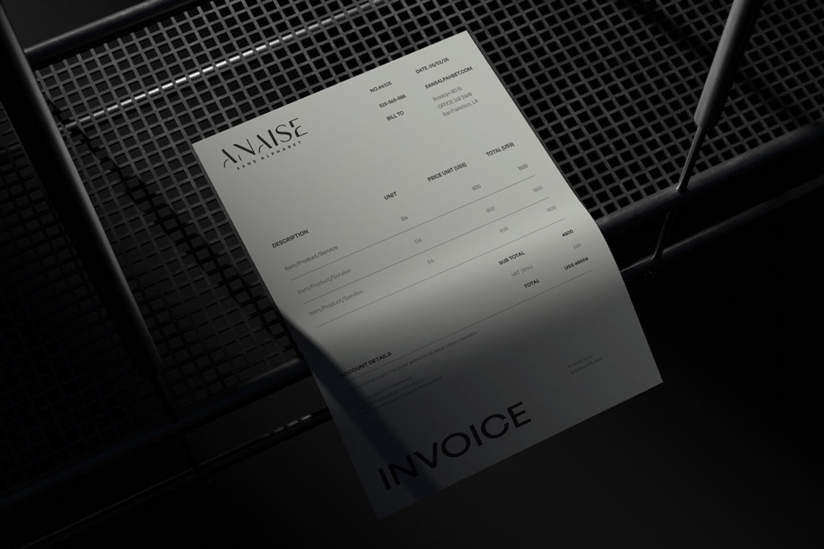 Invoice, a Stationery Template by UX-group (Photo 1 of 3)