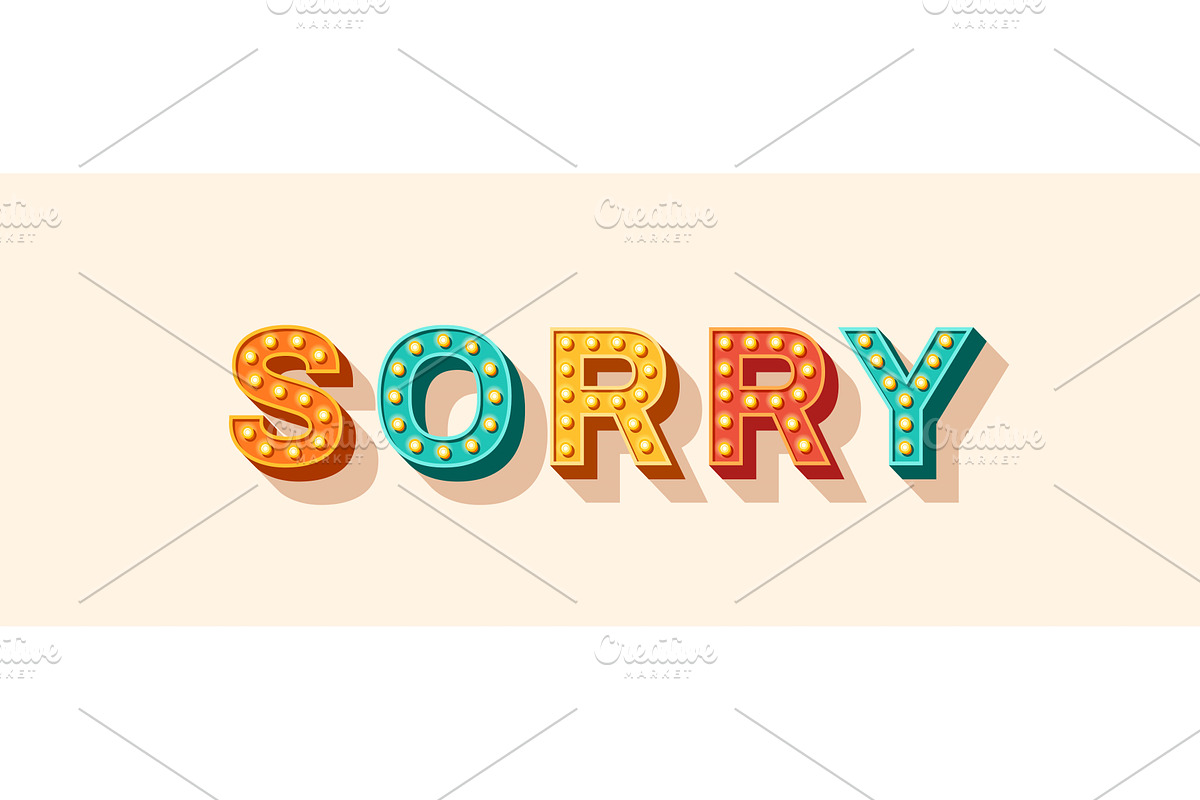 Sorry icon text logo, an Object Illustration by kotoffei