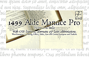 1499 Alde Manuce PRO Set, a Serif Font by GLC Foundry (Thumbnail 1 of 3)
