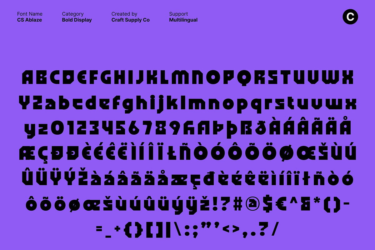 CS Ablaze – Bold Display Font, a Sans Serif Font by Craft Supply Co. (Photo 8 of 8)