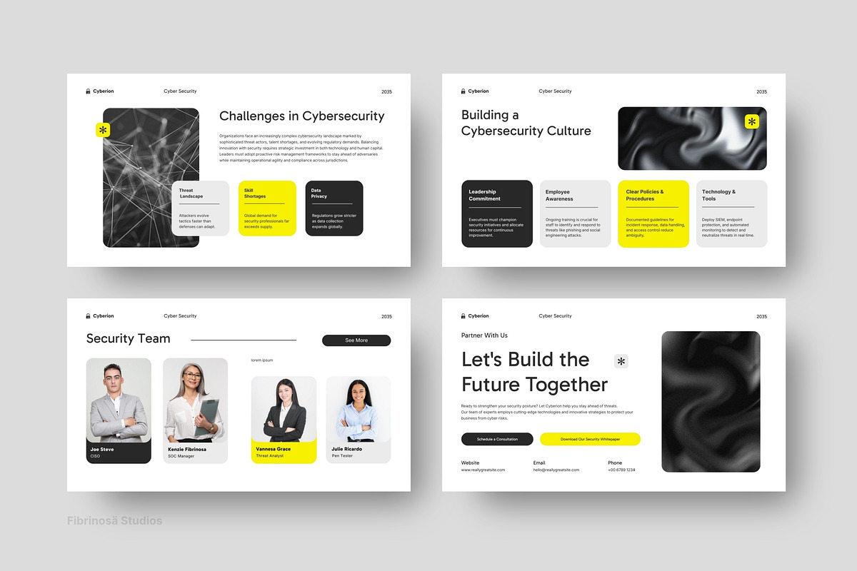 Cybersecurity Company Pitch Deck, a Presentation Template by FIBRINOSÄ (Photo 7 of 7)