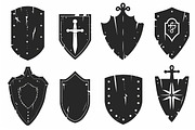 Medieval Shield Silhouette Set, an Illustration by Artivon (Thumbnail 5 of 10)