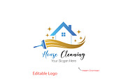 Modern Cleaning Service Logo, a Branding & Logo Template by YUDesignStore (Thumbnail 1 of 10)