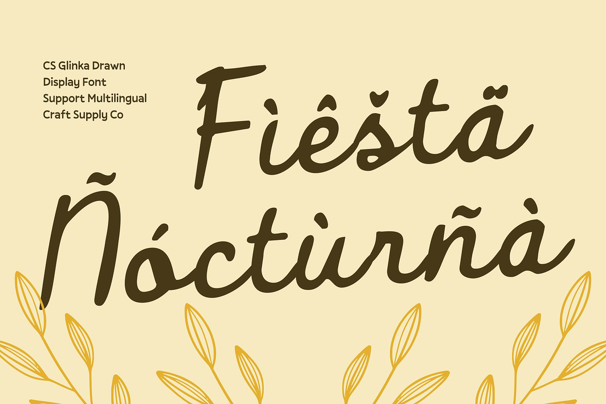 CS Glinka Drawn, a Script Font by Craft Supply Co. (Photo 7 of 8)