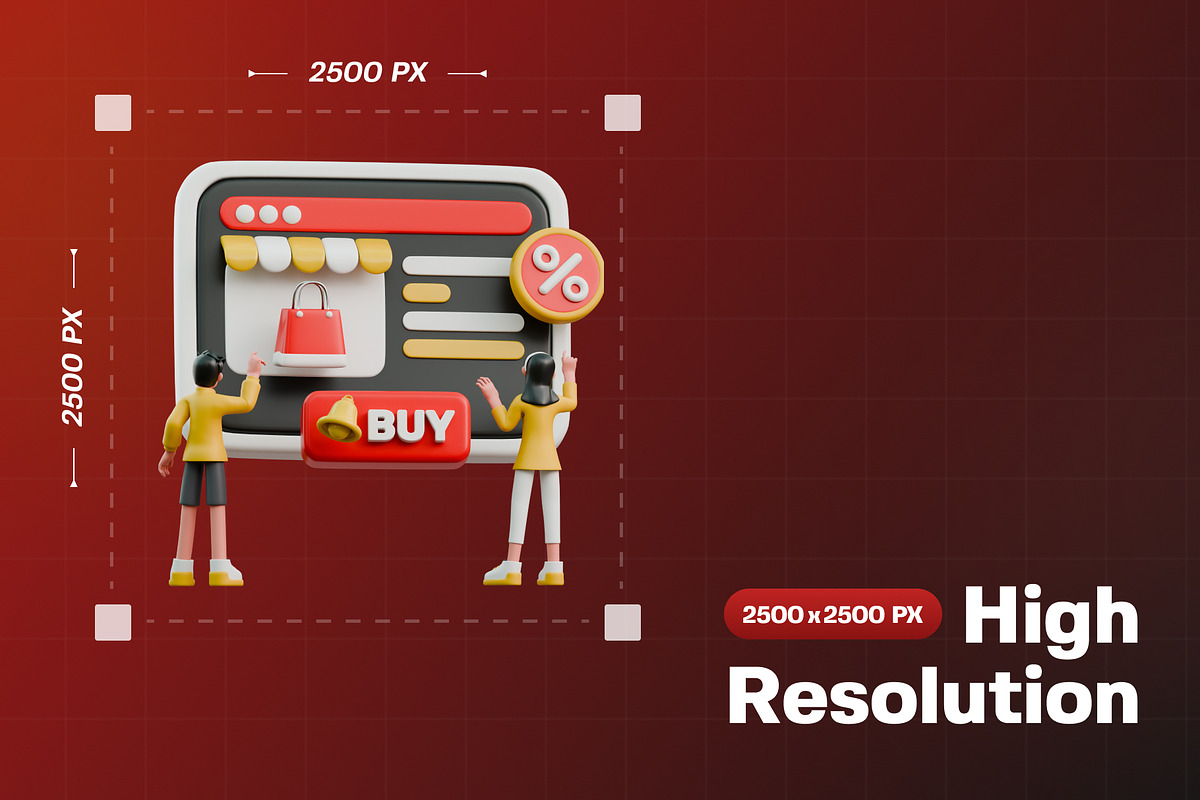 Sale Campaign 3D Character Pack, a Characters & Person 3D Model by Haps Space (Photo 2 of 4)