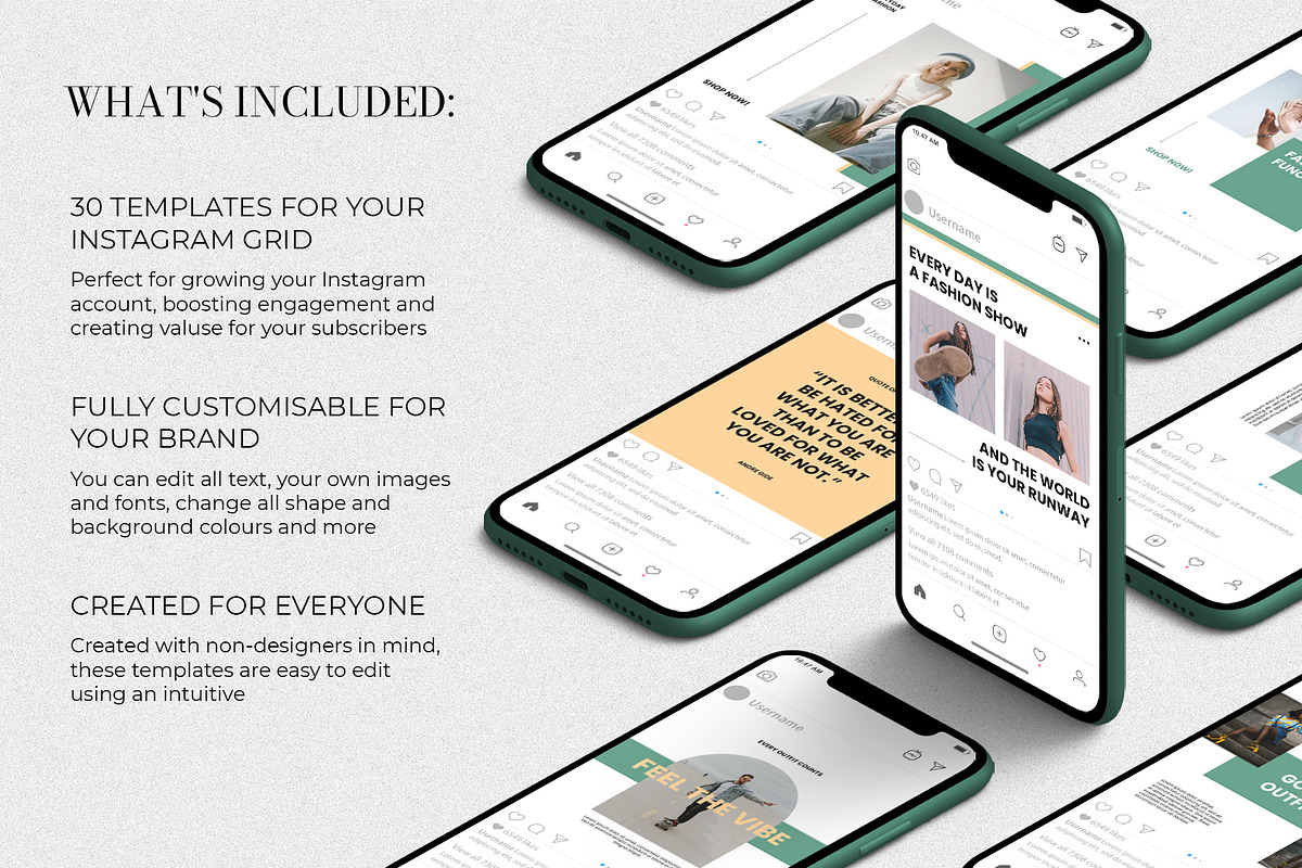 Cami Instagram Templates Set | PS, a Social Media Template by Anna Studio (Photo 3 of 5)