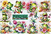 Spring Frog  Sublimation Clipart Bun, an Illustration by SVGArt (Thumbnail 1 of 7)