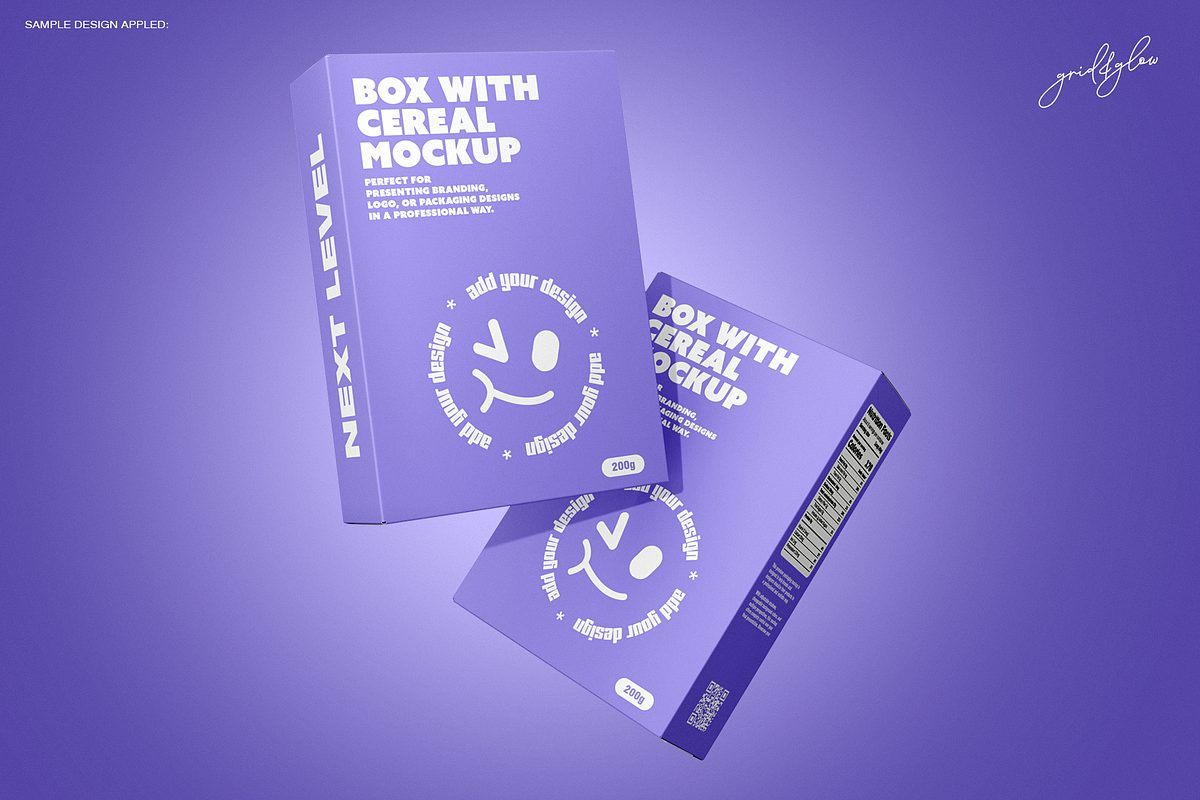 Cereal Box Mockup Set – 6 PSD Files, a Packaging Mockup by Grid&Glow (Photo 3 of 8)