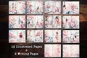Dreamy Fiminine Travel Junk Journal, a Decorative Illustration by V Design Creator (Thumbnail 3 of 12)
