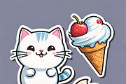 “Cute Cats & Ice Cream” bundle, an Illustration by ETARA by Mea Hau (Thumbnail 6 of 8)