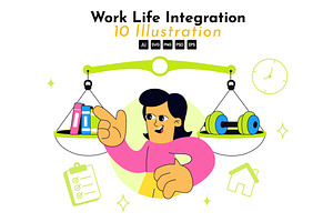 10 Work Life Integration, a Person Illustration by denayunebgt