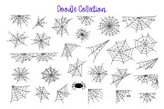 Spider Webs doodle clipart, a Seasonal Illustration by Contes_de_fée (Thumbnail 2 of 8)