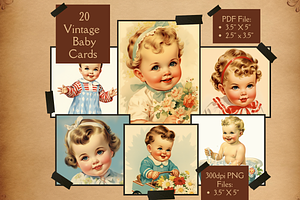 1950s Vintage Baby Picture Cards