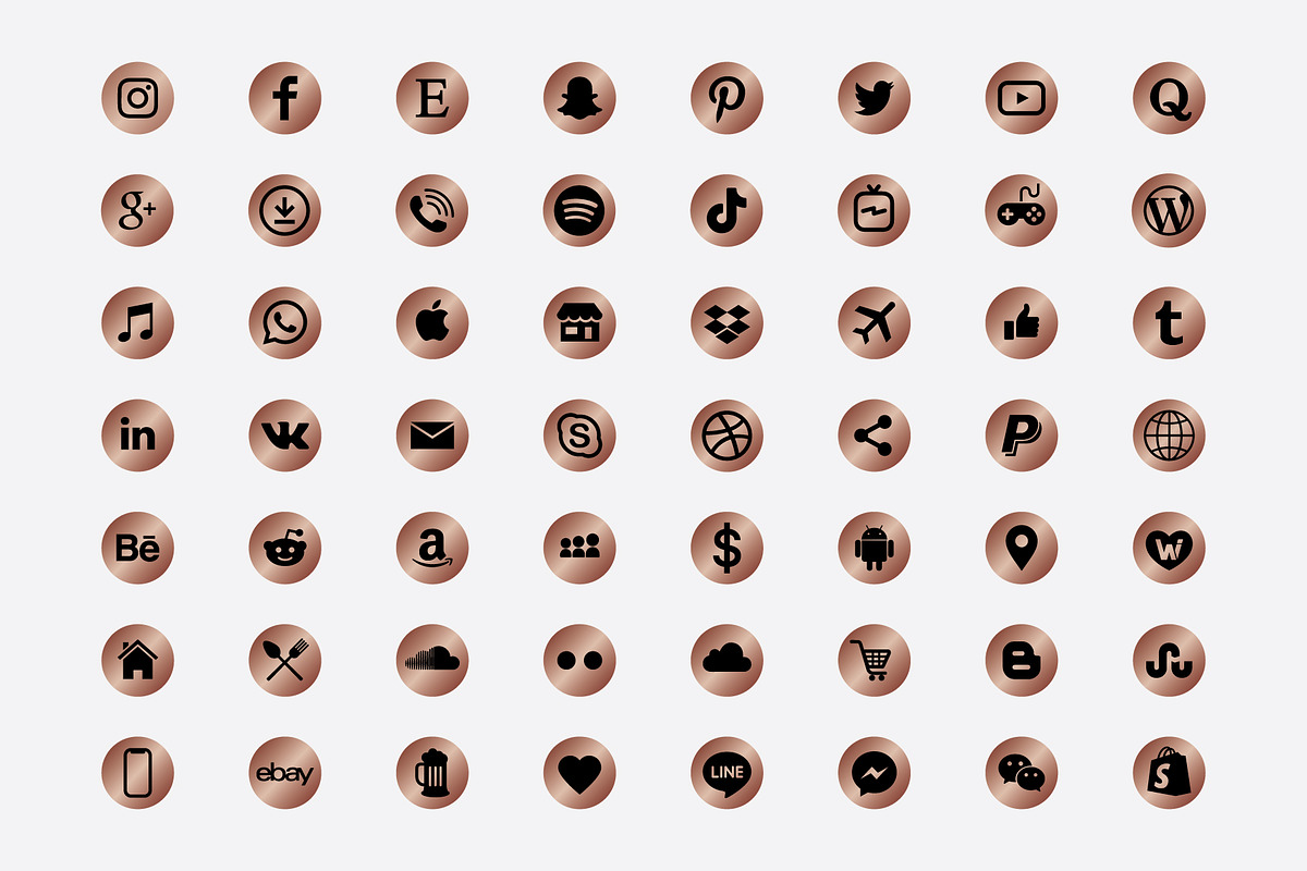 50+ Social Media Icons, an Icon by ChicGraphix (Photo 6 of 6)