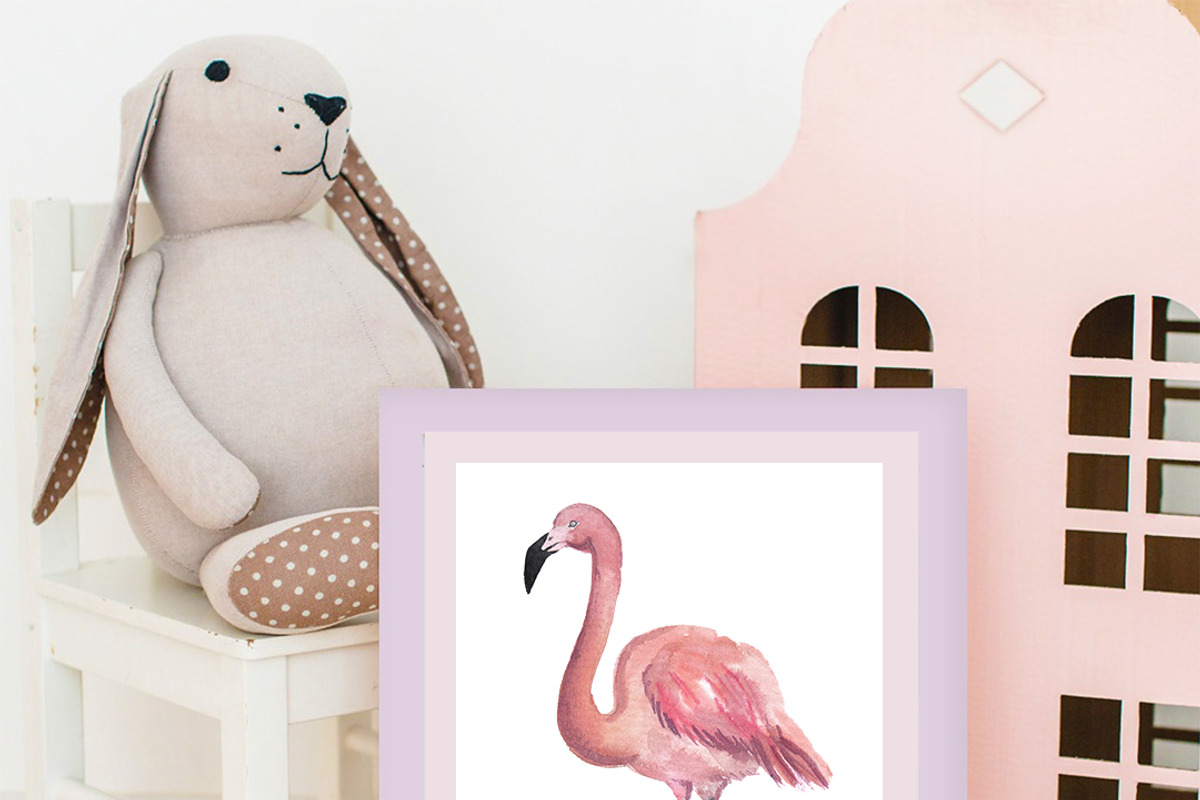 Watercolor Flamingo Clipart. Tropic, an Animal Illustration by KomtsyanTatyanaArt (Photo 6 of 7)